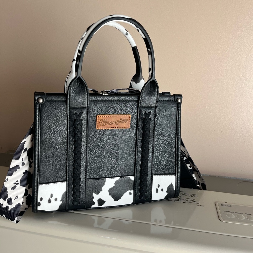 Wrangler cow print bag
